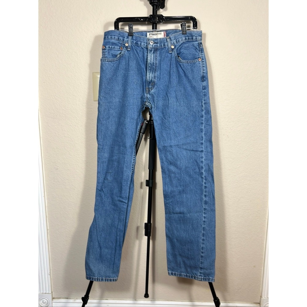Levi's 505 Regular Fit Jeans Men 34x34 Straight Leg Blue Denim Pre-Owned